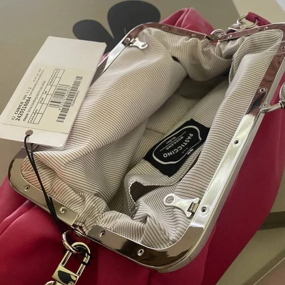 MaxMara Fuchsia Clutch with Silver Accents - Picture 7 of 9